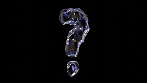 Animation Of Glowing Question Mark Symbol Stock Footage 297094799