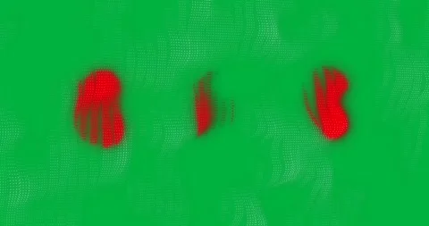 Animation of glowing red spots with flickering elements on black and grey Stock Footage 325030074
