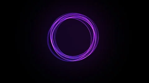 Animation of glowing rotating circle from particles Stock Footage 245159471