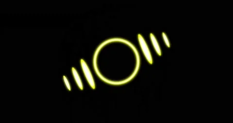 Animation of glowing yellow circle with ... | Stock Video | Pond5