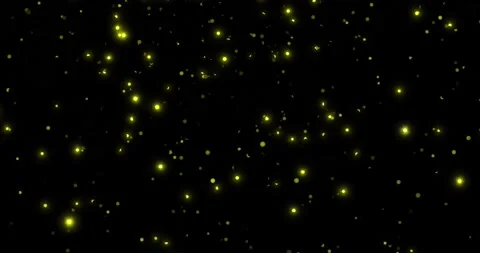Animation of glowing yellow spots fallin... | Stock Video | Pond5