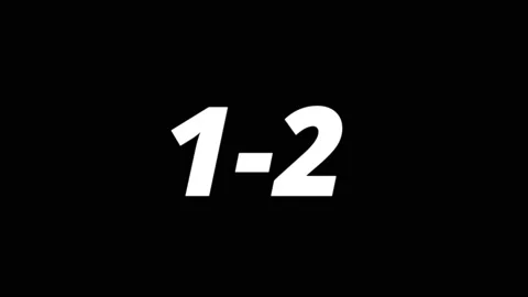 Animation of goal scoring panel, with black background Stock Footage 189297960