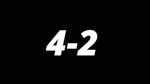 Animation of goal scoring panel, with black background Stock Footage 189298483