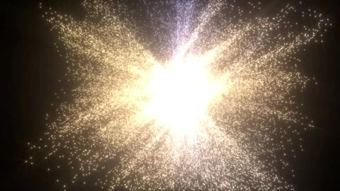 Animation Gold Explosion effect. Festive Fireworks. Isolated on black background Stock-Footage 269875343