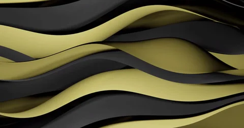 Animation of gold layers waving over bla... | Stock Video | Pond5