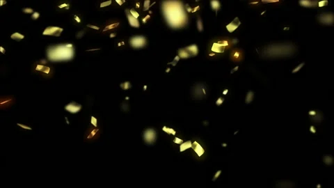 Animation of golden confetti Vídeos de archivo 115668283