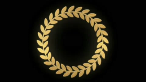 Animation golden leaves isolate for design logo. Stock Footage 164086916