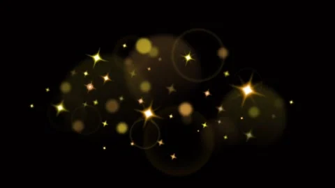 Animation golden light sparkles. Stock Footage 163086553