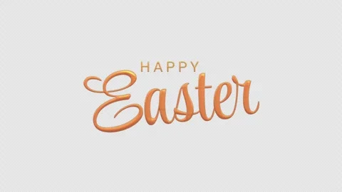 Animation of golden text happy easter. Gold text lettering Stock Footage 261623299