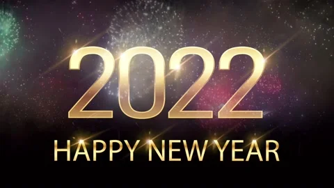 Animation golden texture HAPPY NEW YEAR on black background. Stock Footage 159293953