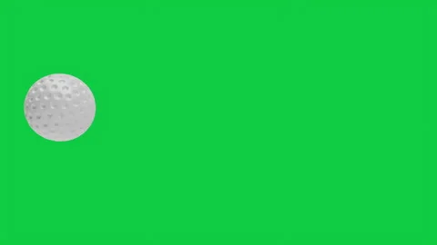 Animation of Golf ball throwing to Closeup Transition isolate on green screen. Video stock 278947544