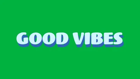 Animation of good vibes text in blue letters with abstract shapes on white Vidéo 325484572