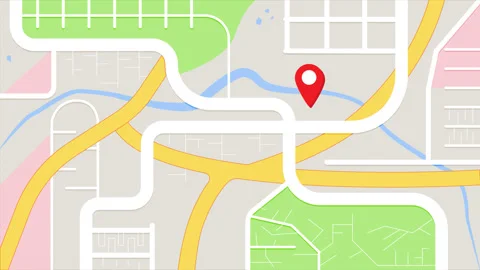 Animation Gps Map Shows Stock Footage 158980471