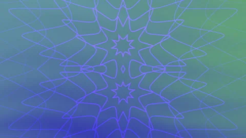 Animation Gradient blue geometric mandala overlay abstract pattern Vidéo 334703860