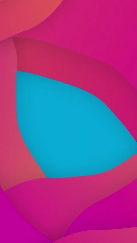 Animation of gradient pink to orange waves moving on blue background Stock Footage 344678888