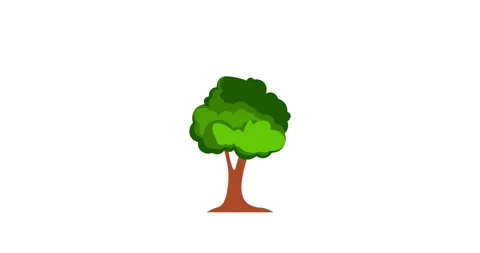 Animation of gradual growth of trees of the same type Video stock 146944380