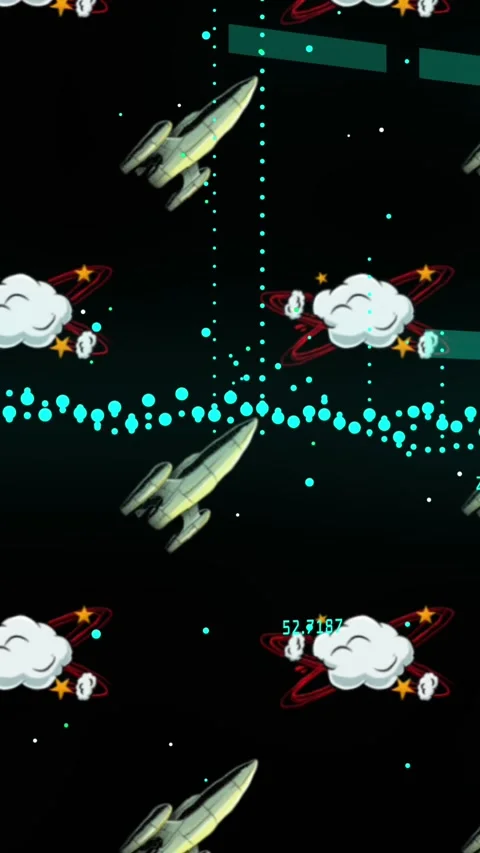 Animation of graph and data processing over rocket ships and clouds on black Stock Footage 322084372