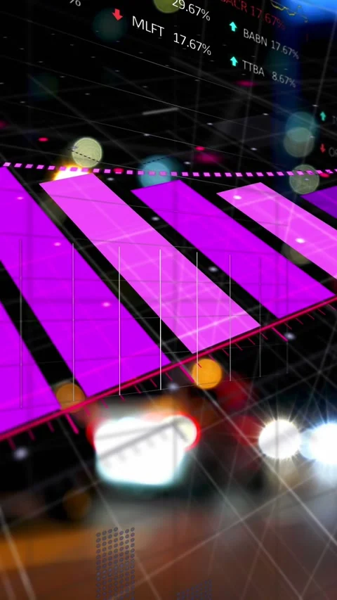 Animation of graph and data processing over cityscape Stock Footage 344613760