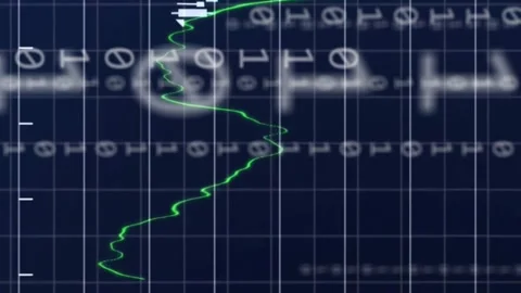 Animation of graph, binary data processing with networks of people icons on Video stock 313170966