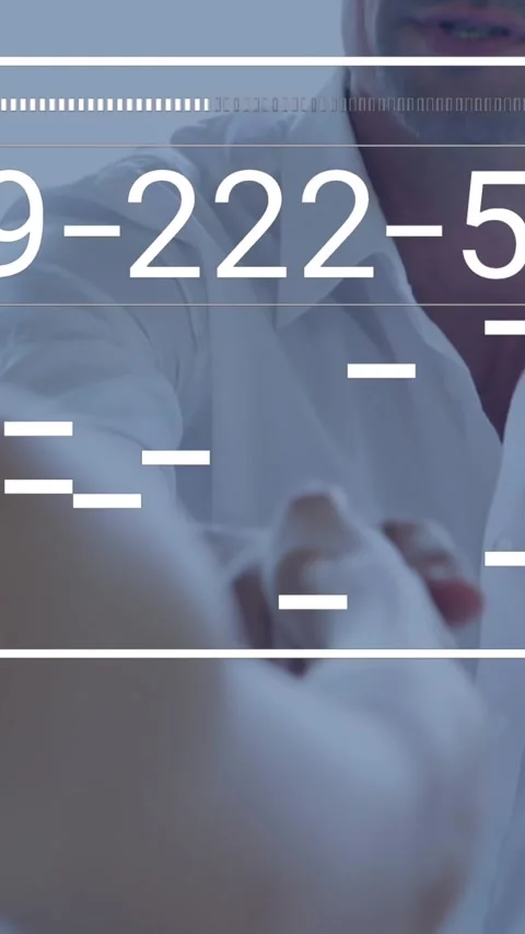 Animation of graph, changing numbers, loading bar, caucasian coworkers shaking Stock Footage 344783666