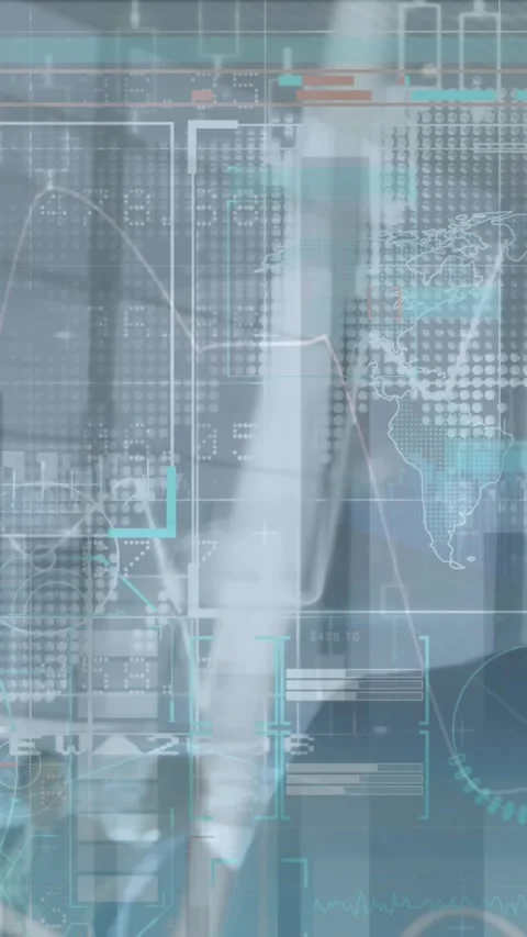Animation of graph with layers of data processing over caucasian businessman Stock Footage 323151249