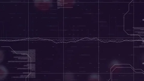 Animation of graph, programming language and infected cells and abstract pattern Video stock 220893717