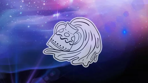 Animation of graphical container with abstract pattern against illuminated star Stock Footage 316216942