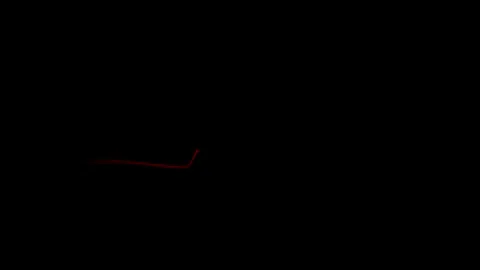 Animation graphics of a beating red heart rhythm line on a black background Stock Footage 270474937