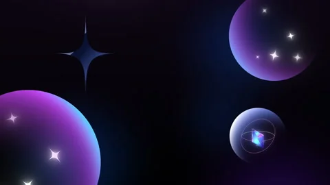Animation graphics moon background with colorful clouds and stars creative idea  Stock Footage 246047182