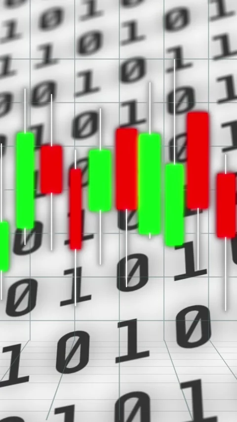 Animation of graphs and binary code on white background Stock Footage 342594501