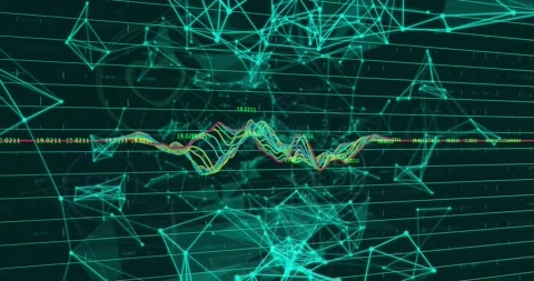 Animation of graphs and connections in b... | Stock Video | Pond5