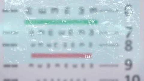 Animation graphs and data processing over eyesight test interface Stock Footage 327845863