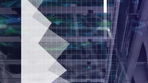 Animation of graphs and loading bars over globe and connected dots over data Stock Footage 312966295