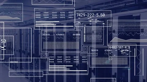 Animation of graphs, changing numbers, l... | Stock Video | Pond5