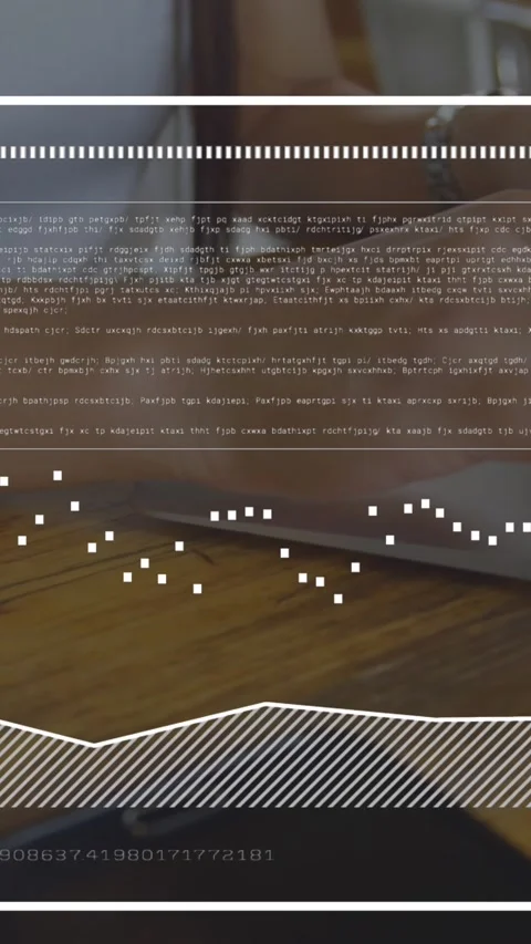 Animation of graphs, data, loading bar over midsection of caucasian woman Stock Footage 344803348