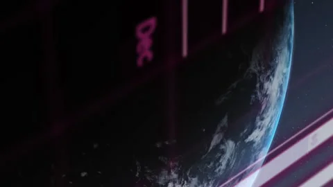Animation of graphs, globe and computer language over globe against abstract Stock Footage 313088609