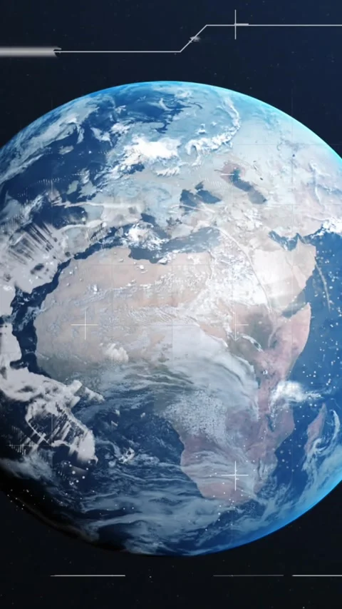 Animation of graphs, loading bars and circles over rotating globe against Stock Footage 344783781