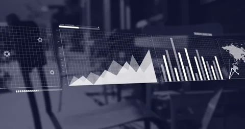 Animation of graphs with loading bars ma... | Stock Video | Pond5
