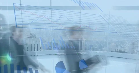 Animation of graphs, numbers, loading ci... | Stock Video | Pond5