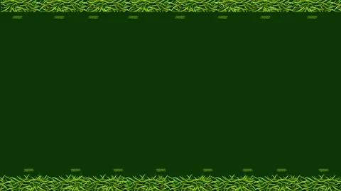 Animation of grass green pop up with copy space on dark green background Video stock 134506972