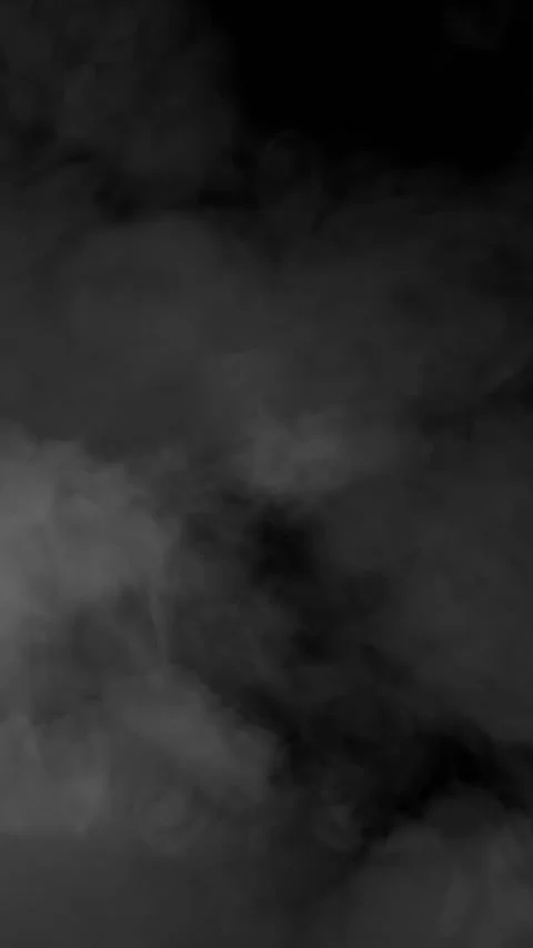 Animation of gray smoke trails and clouds on black background Stock Footage 342599682