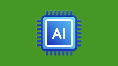 Animation on green background, microprocessor for AI Vídeo Stock 276323638