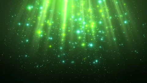 Animation Green background with rays and sparkles on black background. Loop Stock Footage 288835546