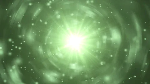 Animation green background with rays in space. Video stock 60121745