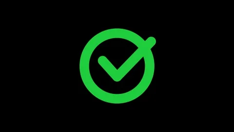 Animation of the green circle check mark icon Stock Footage 311061084