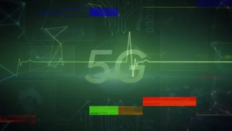 Animation of green digital screen with diverse data processing, 5g and glitch Stock Footage 328235278