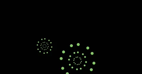 Animation of green fireworks exploding on black background Stock Footage 328093796