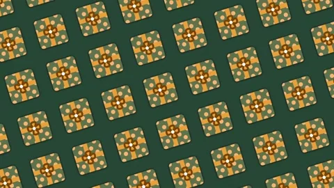 Animation of green flat lay pattern of colorful gift box icon Stock Footage 308061763