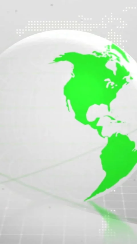 Animation of green globe showing digital connections on world map background Stock Footage 344370497
