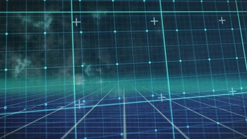 Animation of green grid network moving a... | Stock Video | Pond5